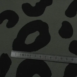 French Terry léopard kaki "Wild Eclipse" - Collection Angels - Les Filles à Pois Design Les Filles à Pois - Design : motifs auda