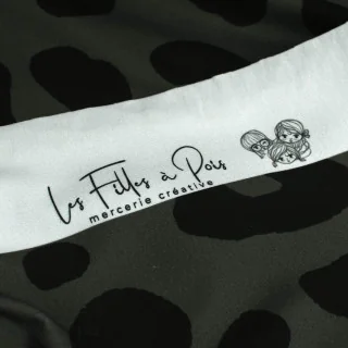 French Terry léopard kaki "Wild Eclipse" - Collection Angels - Les Filles à Pois Design Les Filles à Pois - Design : motifs auda