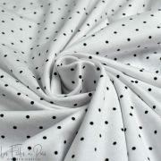 Tissu jersey motif plumetis collection "Coco" - Blanc et noir - Les Filles à Pois ® - Oeko-Tex ® Les Filles à Pois - Design ® - 