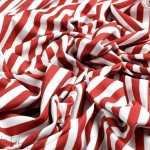 Tissu jersey motif rayures berlingo collection "Coco" - Blanc, rouge et noir - Les Filles à Pois ® - Oeko-Tex ® Les Filles à Poi