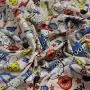 Tissu jersey motif onomatopées collection "PopArt" - Nude et multicolore - Les Filles à Pois ® - Oeko-Tex ® Les Filles à Pois De