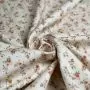 Tissu popeline de coton petites fleurs et plumetis collection "Daisy DK" - Ecru et terracotta - Les Filles à Pois ® - Oeko-Tex ®