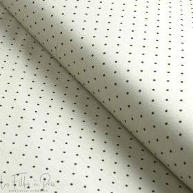 Tissu jersey motif plumetis collection "Angels" - Beige et taupe - Les Filles à Pois ® - Oeko-Tex ® Les Filles à Pois - Design ®