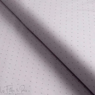 Coupon de tissu jersey motif plumetis "Angels" - Rose poudrée et vieux rose - 210cm - Les Filles à Pois Les Filles à Pois - Desi