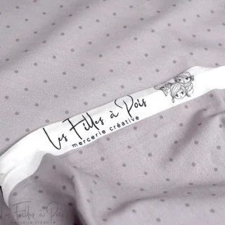 Coupon de tissu jersey motif plumetis "Angels" - Rose poudrée et vieux rose - 210cm - Les Filles à Pois Les Filles à Pois - Desi