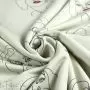 Tissu french terry motif Marylin Monroe collection "Madame M" - Ecru, gris et rouge - Les Filles à Pois ® - Oeko-Tex ® Les Fille