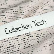 Tissu french terry motif chiffres collection "Tech" - Blush et noir - Les Filles à Pois ® - Oeko-Tex ® Les Filles à Pois - Desig