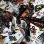 Tissu french terry motif disco collection "Vinyl" - Multicolore - Les Filles à Pois ® - Oeko-Tex ® Les Filles à Pois Design ® - 