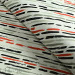 Tissu french terry motif traits collection "Sisters A" - Ecru, gris, vert et terracotta - Les Filles à Pois ® - Oeko-Tex ® Les F