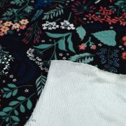 Tissu french terry motif nature et fleurs collection "Botanic" - Multicolore - Les Filles à Pois ® - Oeko-Tex ® Les Filles à Poi