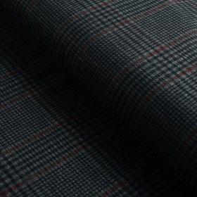 Tissu jersey punto di milano à carreaux Salisbury - Noir et rouge Autres marques - Tissus et mercerie - 1