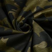 Tissu jersey punto di milano à camouflage - Tons vert Autres marques - Tissus et mercerie - 2