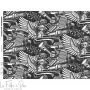 Tissu french terry motif ford 32 collection "MotorHead" - Noir et blanc - Les Filles à Pois ® - Oeko-Tex ® Les Filles à Pois - D
