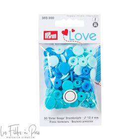 Boutons pression Color Snaps rond - 12.4mm - bleu panaché- Prym Love 393000 Prym ® - Mercerie - 1