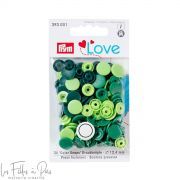 Boutons pression Color Snaps rond - 12.4mm - vert panaché - Prym Love 393001 Prym ® - Mercerie - 1