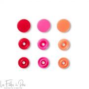 Boutons pression Color Snaps rond - 12.4mm - rose panaché - Prym Love 393002 Prym ® - Mercerie - 2