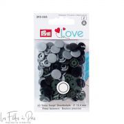 Boutons pression Color Snaps rond - 12.4mm - gris panaché - Prym Love 393003 Prym ® - Mercerie - 1