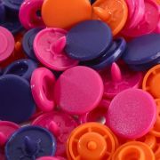Boutons pression Color Snaps rond - 12.4mm - orange/fuchsia/violet - Prym Love 393006 Prym ® - Mercerie - 2
