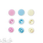 Boutons pression Color Snaps rond - 12.4mm - rose/perle/bleu clair - Prym Love 393007 Prym ® - Mercerie - 2