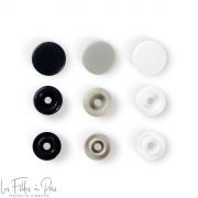 Boutons pression Color Snaps rond - 12.4mm - bleu marine/gris/blanc - Prym Love 393008 Prym ® - Mercerie - 2