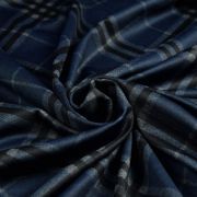 Tissu jersey punto di milano à carreaux Salisbury - Noir et indigo Autres marques - Tissus et mercerie - 2