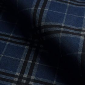Tissu jersey punto di milano à carreaux Salisbury - Noir et indigo Autres marques - Tissus et mercerie - 1