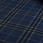 Tissu jersey punto di milano à carreaux Salisbury - Noir et indigo Autres marques - Tissus et mercerie - 4