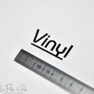 Coupon de tissu french terry motif disco collection "Vinyl" - Blanc et noir - 280cm - Les Filles à Pois Les Filles à Pois - Desi