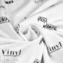 Tissu french terry motif disco collection "Vinyl" - Blanc et noir - Les Filles à Pois ® - Oeko-Tex ® Les Filles à Pois - Design 