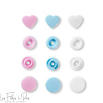 Boutons pression Color Snaps coeur - 12.4mm - rose/vert/bleu clair - Prym Love 393030 Prym ® - Mercerie - 2