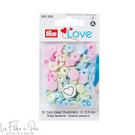 Boutons pression Color Snaps coeur - 12.4mm - rose/vert/bleu clair - Prym Love 393030 Prym ® - Mercerie - 1