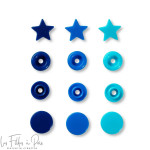 Boutons pression Color Snaps étoile - 12.4mm - bleu/turquoise/bleu marine - Prym Love 393060 Prym ® - Mercerie - 2