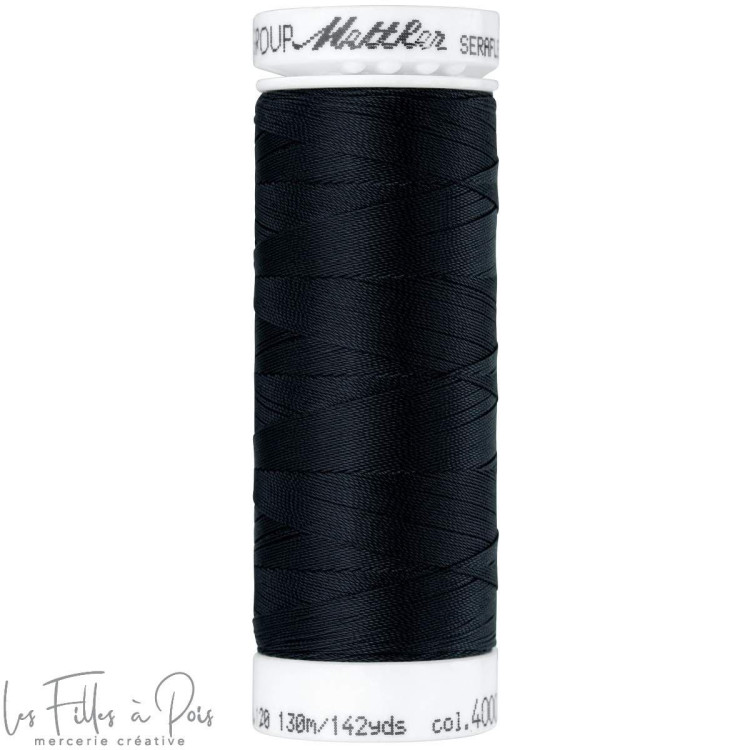 SERAFLEX linha de costura elástica 130m - preta - 4000 METTLER ® - Fils à coudre et à broder - 1 SERAFLEX linha de costura elástica 130m - preta - 4000 METTLER ® - Fils à coudre et à broder - 1