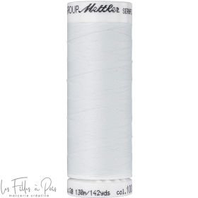 Fil à coudre élastique  SERAFLEX 130m - blanc - 1000 METTLER ® - Fils à coudre et à broder - 1