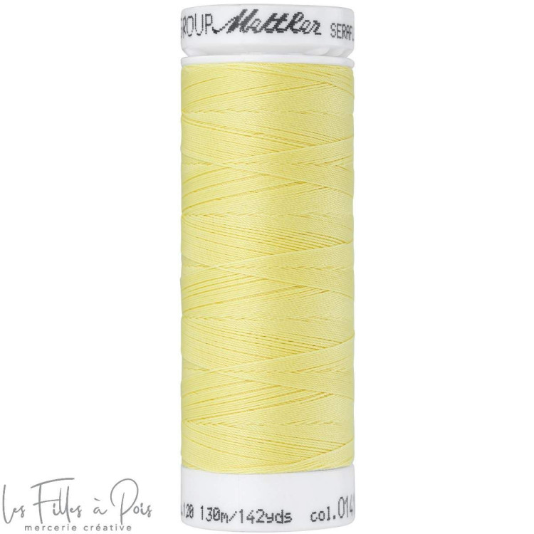 Hilo de coser elástico SERAFLEX 130m - amarillo - 0141 METTLER ® - Fils à coudre et à broder - 1 Hilo de coser elástico SERAFLEX 130m - amarillo - 0141 METTLER ® - Fils à coudre et à broder - 1