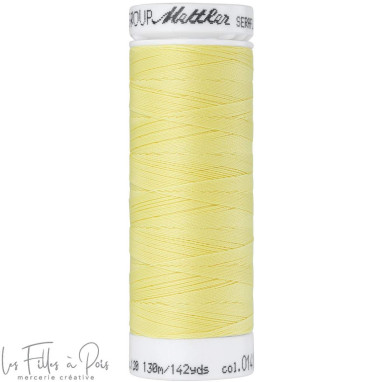Fil à coudre élastique  SERAFLEX 130m - jaune - 0141 METTLER ® - Fils à coudre et à broder - 1