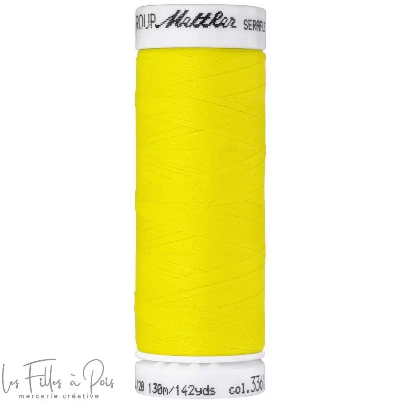 Fil à coudre élastique SERAFLEX 130m - jaune - 3361 METTLER ® - Fils à coudre et à broder - 1