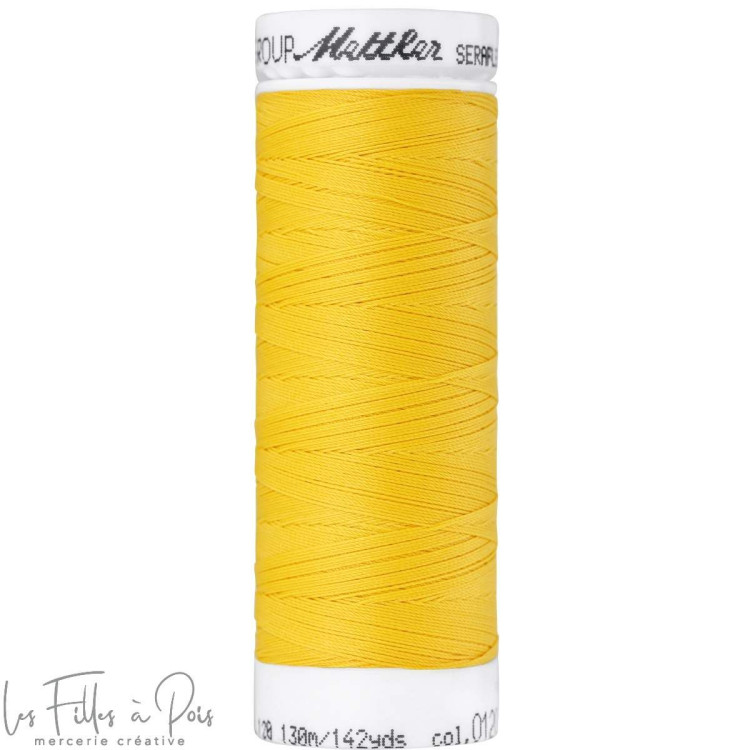 Hilo de coser elástico SERAFLEX 130m - Amarillo - 0120 METTLER ® - Fils à coudre et à broder - 1 Hilo de coser elástico SERAFLEX 130m - Amarillo - 0120 METTLER ® - Fils à coudre et à broder - 1