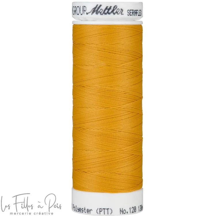 Fil à coudre élastique SERAFLEX 130m - orange - 0892 Mettler : fils à coudre, broder et surjeter de qualité - 1