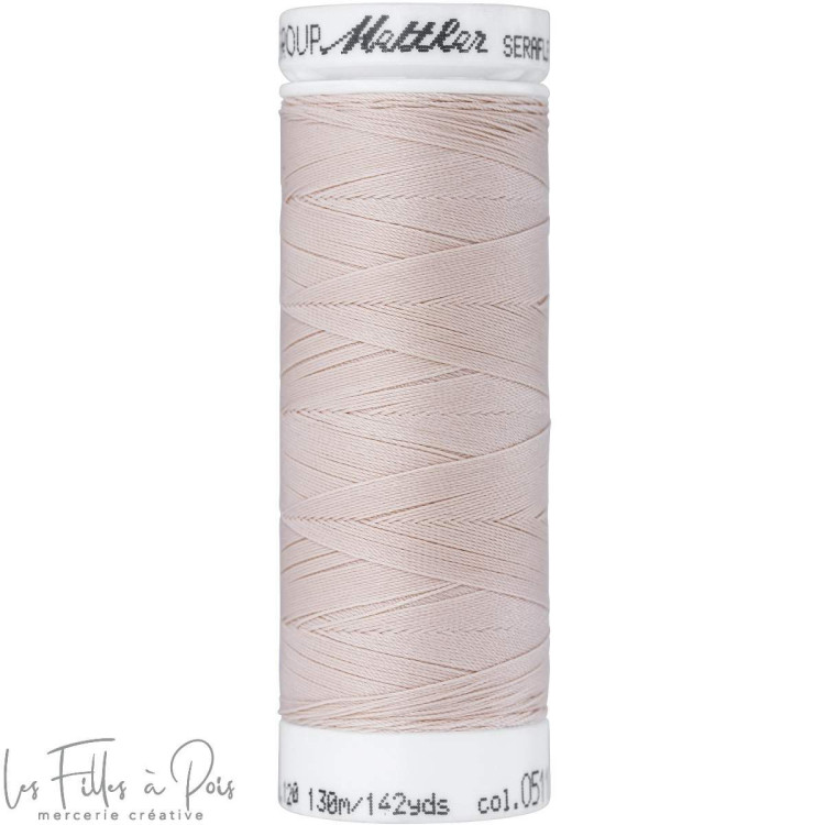 Fil à coudre élastique SERAFLEX 130m - beige - 0511 METTLER ® - Fils à coudre et à broder - 1 Fil à coudre élastique SERAFLEX 130m - beige - 0511 METTLER ® - Fils à coudre et à broder - 1