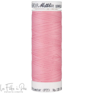 Fil à coudre élastique  SERAFLEX 130m - rose - 1056 METTLER ® - Fils à coudre et à broder - 1