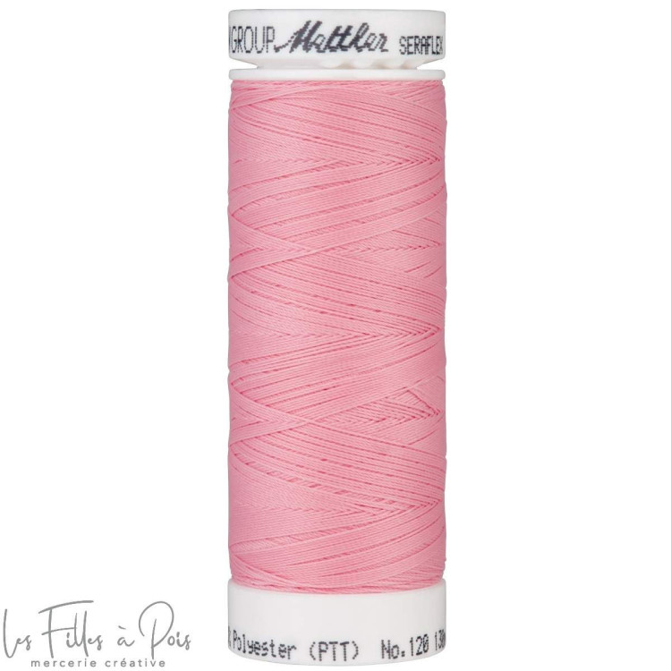 Fil à coudre élastique SERAFLEX 130m - rose - 1056 METTLER ® - Fils à coudre et à broder - 1 Fil à coudre élastique SERAFLEX 130m - rose - 1056 METTLER ® - Fils à coudre et à broder - 1