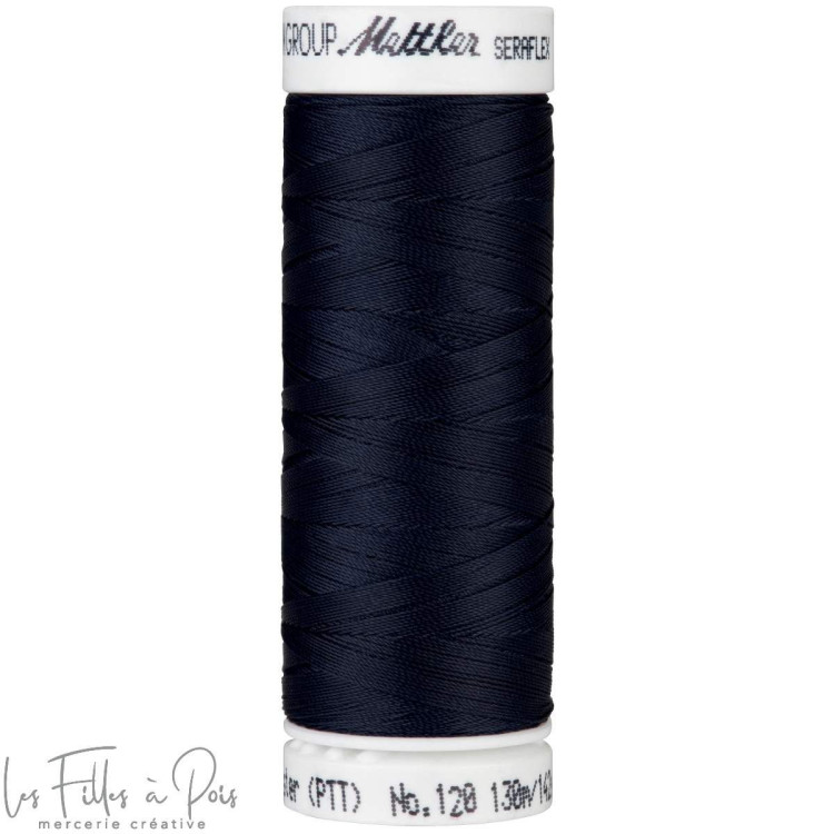Hilo de coser elástico SERAFLEX 130m - azul - 0821 METTLER ® - Fils à coudre et à broder - 1 Hilo de coser elástico SERAFLEX 130m - azul - 0821 METTLER ® - Fils à coudre et à broder - 1