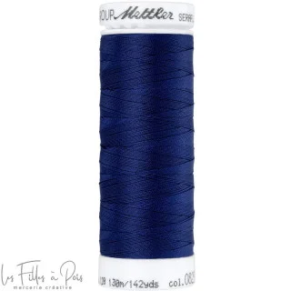 Hilo de coser elástico SERAFLEX 130m - azul - 0825 Mettler : fils à coudre, broder et surjeter de qualité - 1