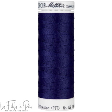 Fil à coudre élastique  SERAFLEX 130m - bleu - 1305 METTLER ® - Fils à coudre et à broder - 1