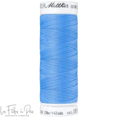 Fil à coudre élastique  SERAFLEX 130m - bleu - 0818 METTLER ® - Fils à coudre et à broder - 1