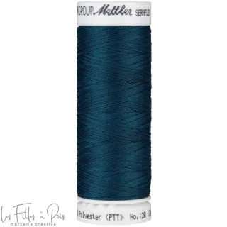Hilo de coser elástico SERAFLEX 130m - azul - 0485 Mettler : fils à coudre, broder et surjeter de qualité - 1