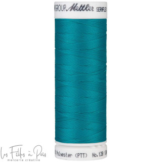 Fil à coudre élastique  SERAFLEX 130m - bleu - 0232 METTLER ® - Fils à coudre et à broder - 1