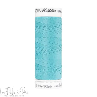 Hilo de coser elástico SERAFLEX 130m - azul - 0408 Mettler : fils à coudre, broder et surjeter de qualité - 1