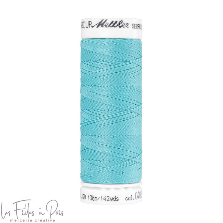 SERAFLEX linha de costura elástica 130m - azul - 0408 METTLER ® - Fils à coudre et à broder - 1 SERAFLEX linha de costura elástica 130m - azul - 0408 METTLER ® - Fils à coudre et à broder - 1